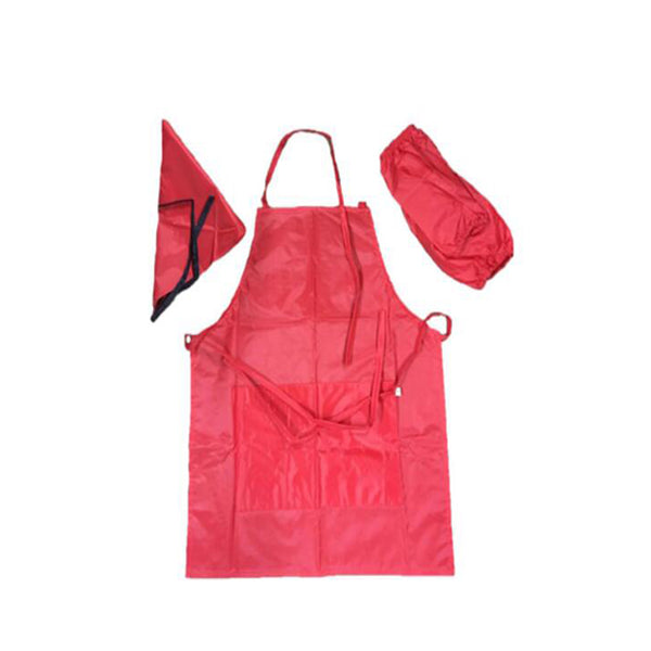 1 Set of 4PCS Kids Household Baking Painting Clothes Protective Apron Children Cooking Baking Painting Apron Red