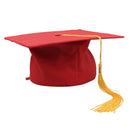 Men Women Mortar Board Graduation Tutor Trencher Master Doctor Hat Cap For Graduation Ceremony College Fancy Dress Photography Costume Awards Honor Red + Yellow