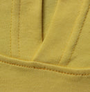 Mens Casual Gym Sportswear Clothing Hooded Racerback Tank Top Bodybuilding Vest Deep Cut Top Yellow M