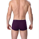 Men Soft Breathable Comfortable Stretchable 3D Printed Boxer Briefs Underwear Wine Red L