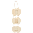 Hand Crafted Creative 3 Apples Hanging Wooden Ellephant Family Photo Frame