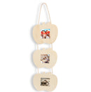 Hand Crafted Creative 3 Apples Hanging Wooden Ellephant Family Photo Frame