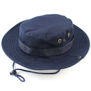 Men Women Fashionable Outdoor Hiking Camping Hunting Hat Cap Wide Brim Fishing Hat Sun Hat Cap Dark Blue