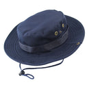 Men Women Fashionable Outdoor Hiking Camping Hunting Hat Cap Wide Brim Fishing Hat Sun Hat Cap Dark Blue