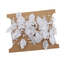 5M Pearls Leaf Beads Chain Garland Wedding Decor DIY Crafts Lace Trims White