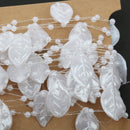 5M Pearls Leaf Beads Chain Garland Wedding Decor DIY Crafts Lace Trims White