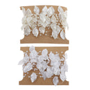 5M Pearls Leaf Beads Chain Garland Wedding Decor DIY Crafts Lace Trims White