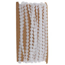 5M Flower Pearl Beads Cotton Line Chain For DIY Craft Wedding Decor White
