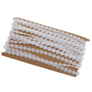 5M Flower Pearl Beads Cotton Line Chain For DIY Craft Wedding Decor White