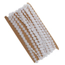 5M Flower Pearl Beads Cotton Line Chain For DIY Craft Wedding Decor White