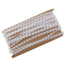 5M Flower Pearl Beads Cotton Line Chain For DIY Craft Wedding Decor White