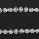 5M Flower Pearl Beads Cotton Line Chain For DIY Craft Wedding Decor Beige