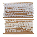 5M Flower Pearl Beads Cotton Line Chain For DIY Craft Wedding Decor Beige