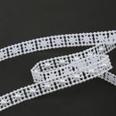5M Pearl Bead Cotton Line Chain For DIY Craft Wedding Decor 10mm Wide White