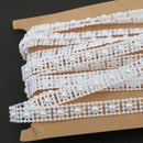 5M Pearl Bead Cotton Line Chain For DIY Craft Wedding Decor 10mm Wide White
