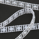 5M Pearl Bead Cotton Line Chain For DIY Craft Wedding Decor 10mm Wide White