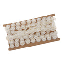 5M Sunflower Pearl Beads Cotton Line Chain For DIY Craft Wedding Decor Beige