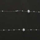 5M Fishing Line Silver Plated Pearl Bead Chain Trim DIY Decoration