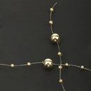 5M Fishing Line Gold Plated Pearl Mixed Size Bead Chain Trim DIY Decoration