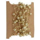 5M Fishing Line Gold Plated Pearl Mixed Size Bead Chain Trim DIY Decoration