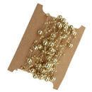 5M Fishing Line Gold Plated Pearl Mixed Size Bead Chain Trim DIY Decoration