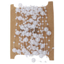 5M Fishing Line Pearl Bead Chain Trim DIY Decoration White