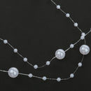 5M Fishing Line Pearl Bead Chain Trim DIY Decoration White