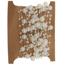 5M Fishing Line Pearl Bead Chain Trim DIY Decoration Beige