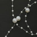 5M Fishing Line Pearl Bead Chain Trim DIY Decoration Beige