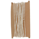 5M Pearl Half Round Beads Chain Cotton Line Garland Wedding DIY Decor Beige