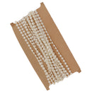 5M Pearl Half Round Beads Chain Cotton Line Garland Wedding DIY Decor Beige