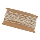 5M Pearl Half Round Beads Chain Cotton Line Garland Wedding DIY Decor Beige