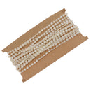 5M Pearl Half Round Beads Chain Cotton Line Garland Wedding DIY Decor Beige