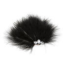Women's Diamante Feather Hair Clips Wedding Party DIY Hair Decor Black