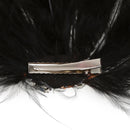 Women's Diamante Feather Hair Clips Wedding Party DIY Hair Decor Black