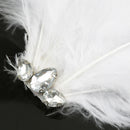 Women's Diamante Feather Hair Clips Wedding Party DIY Hair Decor White