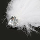 Women's Diamante Feather Hair Clips Wedding Party DIY Hair Decor White
