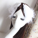 Women's Diamante Feather Hair Clips Wedding Party DIY Hair Decor White
