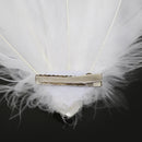 Women's Diamante Feather Hair Clips Wedding Party DIY Hair Decor White