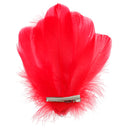 Women's Diamante Feather Hair Clips Wedding Party DIY Hair Decor Red