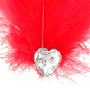 Women's Diamante Feather Hair Clips Wedding Party DIY Hair Decor Red
