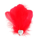 Women's Diamante Feather Hair Clips Wedding Party DIY Hair Decor Red