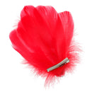 Women's Diamante Feather Hair Clips Wedding Party DIY Hair Decor Red