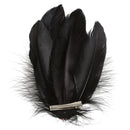 Women's Diamante Feather Hair Clips Wedding Party DIY Hair Decor Black
