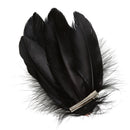 Women's Diamante Feather Hair Clips Wedding Party DIY Hair Decor Black