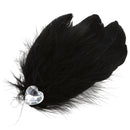 Women's Diamante Feather Hair Clips Wedding Party DIY Hair Decor Black