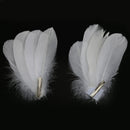 Women's Feather Hair Clips Wedding Party DIY Hair Accessory White