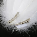 Women's Feather Hair Clips Wedding Party DIY Hair Accessory White