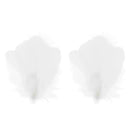 Women's Feather Hair Clips Wedding Party DIY Hair Accessory White