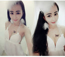 Women's Feather Hair Clips Wedding Party DIY Hair Accessory White